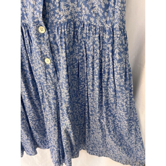VTG Ellen Ashley Blue Floral Sleeveless Romper Women’s Size M Cottage Prairie - Picture 3 of 5